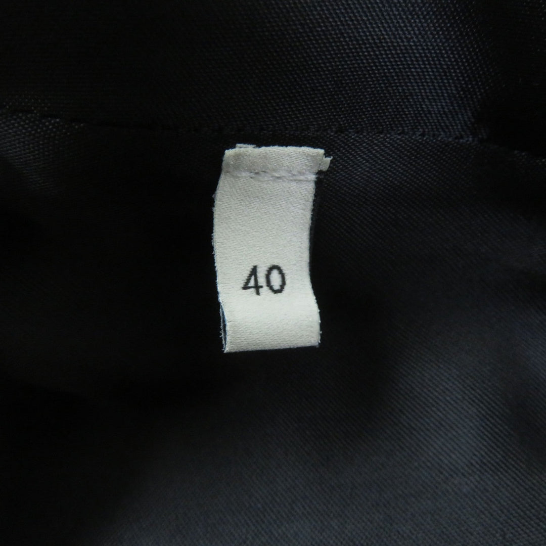 GUCCI Pleated skirt 511243 Outer: 100% linen, Lining: 68% rayon, Lining: 32% silk, Part: suede leather Black brown Women 40 Used Authentic