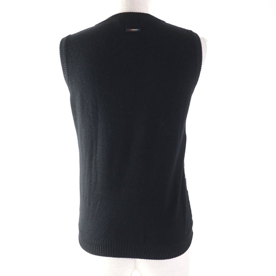 LEONARD SPORT Vest Main: 100% wool black Women 38 Used Authentic