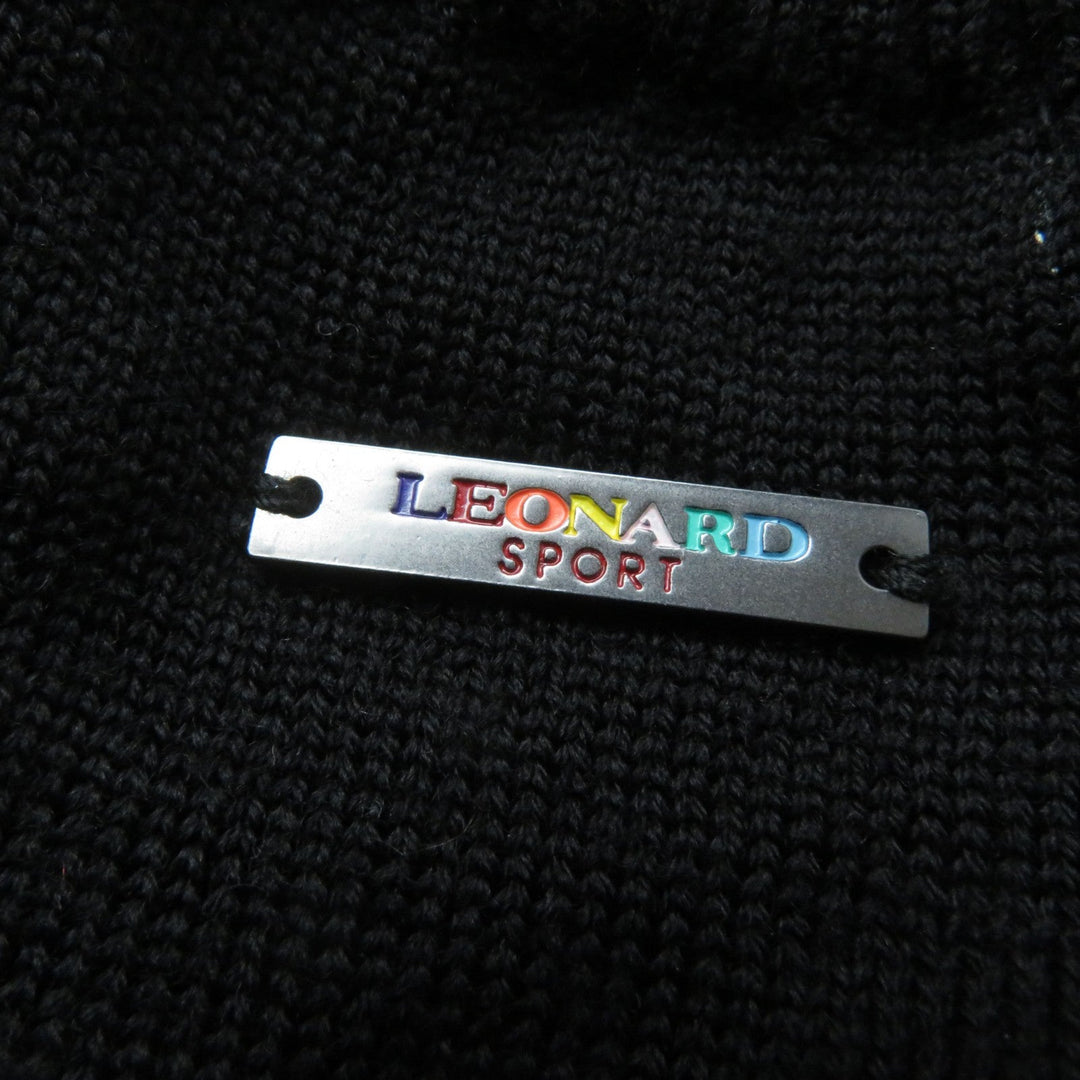 LEONARD SPORT Vest Main: 100% wool black Women 38 Used Authentic