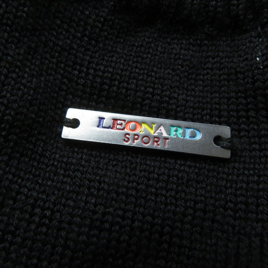 LEONARD SPORT Vest Main: 100% wool black Women 38 Used Authentic