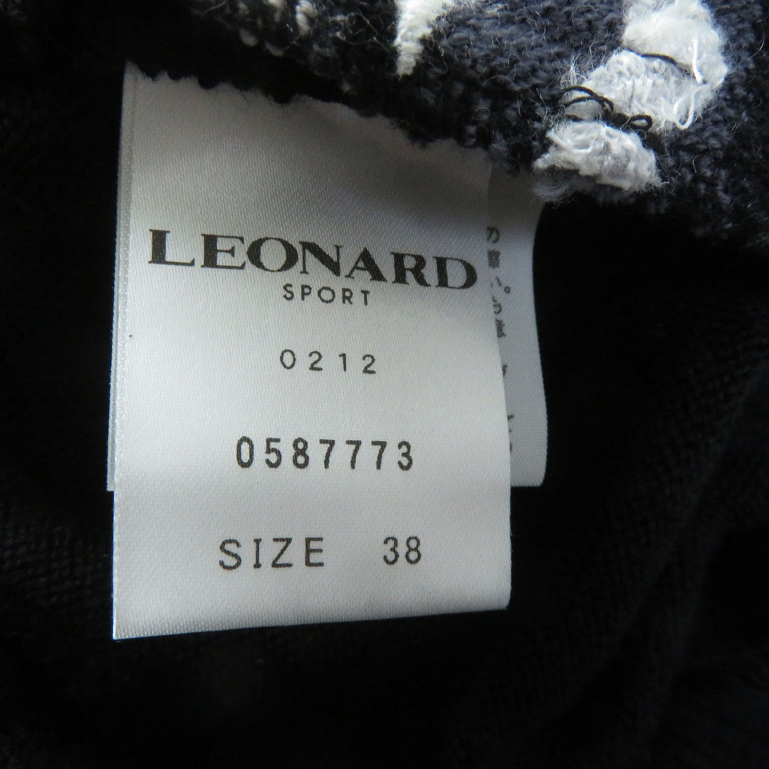 LEONARD SPORT Vest Main: 100% wool black Women 38 Used Authentic
