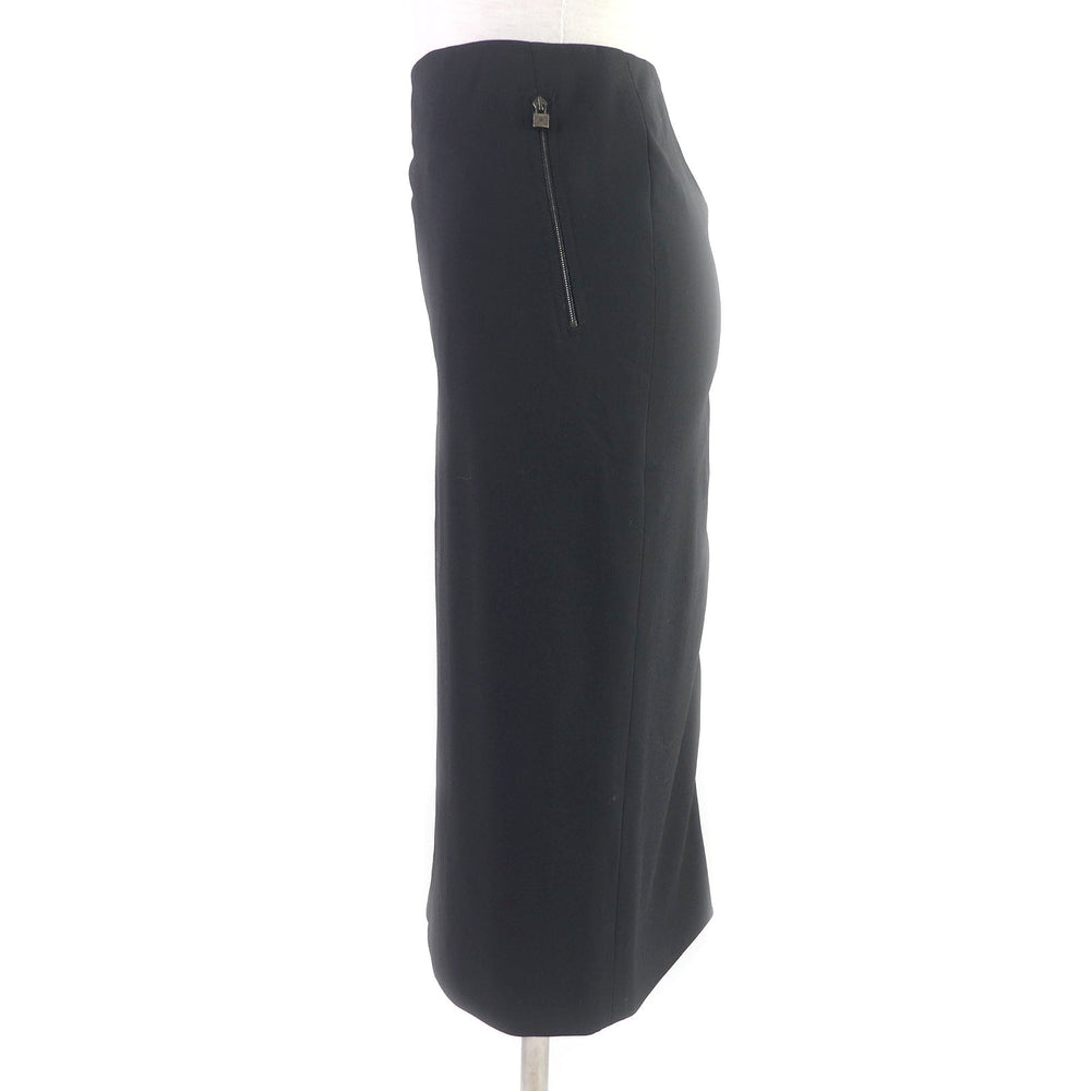HERMES Tight Skirt Main: 96% virgin wool, Main: 4% elastane (polyurethane) black Women 42 Used Authentic