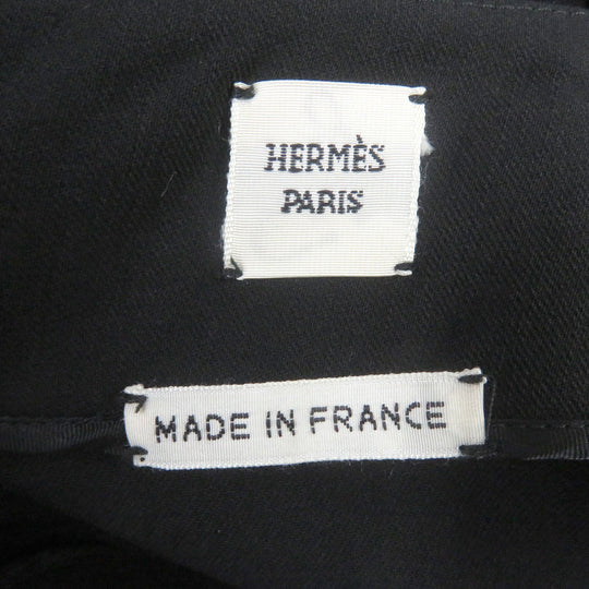 HERMES Tight Skirt Main: 96% virgin wool, Main: 4% elastane (polyurethane) black Women 42 Used Authentic