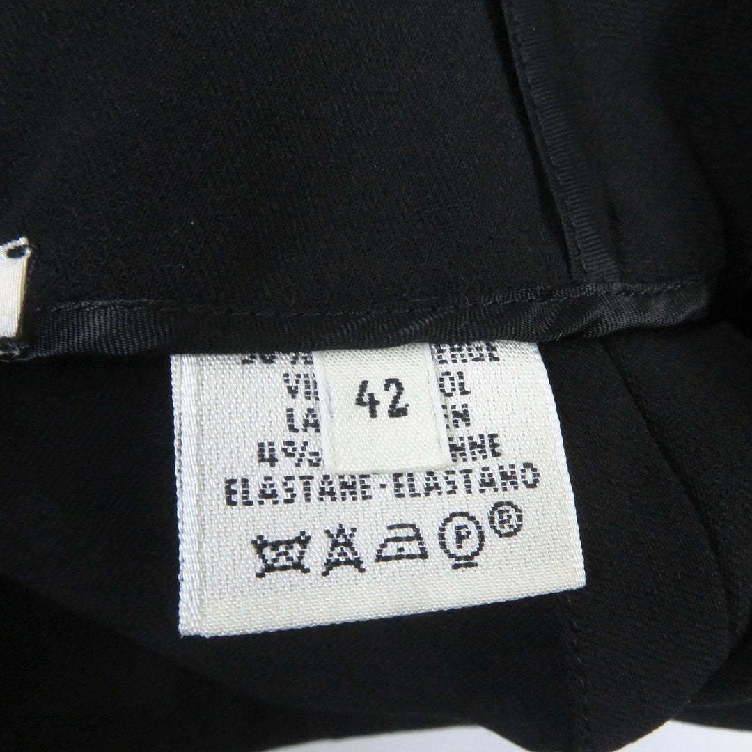 HERMES Tight Skirt Main: 96% virgin wool, Main: 4% elastane (polyurethane) black Women 42 Used Authentic