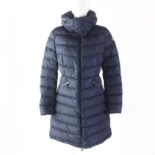 MONCLER down coat Outer: 100% nylon, Lining: 100% nylon, Filling: 90% down, Filling: 10% feather, Part: 100% nylon, Hood lining: 100% nylon Navy FLAMMETTE Women 1 Used Authentic