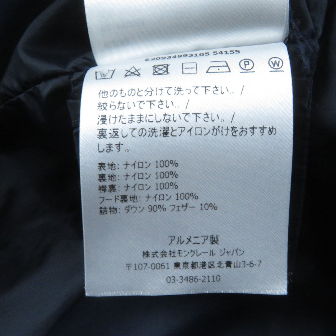 MONCLER down coat Outer: 100% nylon, Lining: 100% nylon, Filling: 90% down, Filling: 10% feather, Part: 100% nylon, Hood lining: 100% nylon Navy FLAMMETTE Women 1 Used Authentic