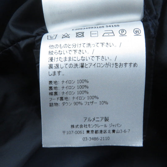 MONCLER down coat Outer: 100% nylon, Lining: 100% nylon, Filling: 90% down, Filling: 10% feather, Part: 100% nylon, Hood lining: 100% nylon Navy FLAMMETTE Women 1 Used Authentic