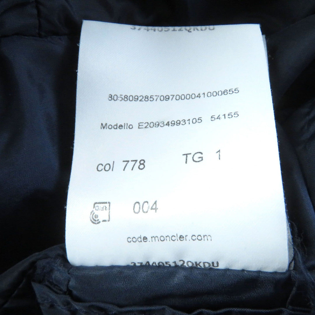 MONCLER down coat Outer: 100% nylon, Lining: 100% nylon, Filling: 90% down, Filling: 10% feather, Part: 100% nylon, Hood lining: 100% nylon Navy FLAMMETTE Women 1 Used Authentic