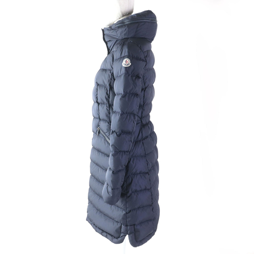 MONCLER down coat Outer: 100% nylon, Lining: 100% nylon, Filling: 90% down, Filling: 10% feather, Part: 100% nylon, Hood lining: 100% nylon Navy FLAMMETTE Women 1 Used Authentic