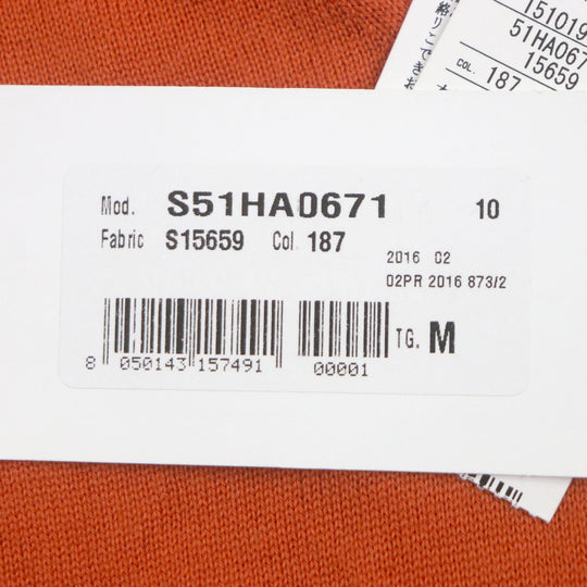 Maison Margiela knit S51HA0671 Main: 100% wool, Leather part: Sheepskin Orange Women M Used Authentic