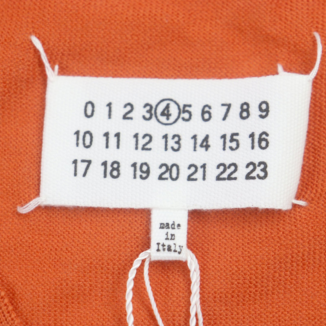 Maison Margiela knit S51HA0671 Main: 100% wool, Leather part: Sheepskin Orange Women M Used Authentic