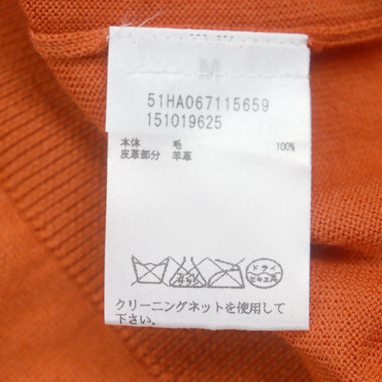 Maison Margiela knit S51HA0671 Main: 100% wool, Leather part: Sheepskin Orange Women M Used Authentic
