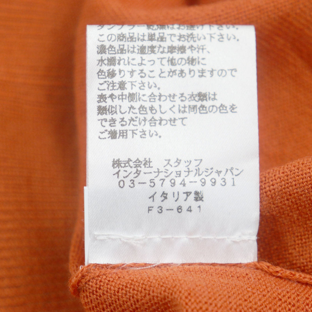 Maison Margiela knit S51HA0671 Main: 100% wool, Leather part: Sheepskin Orange Women M Used Authentic