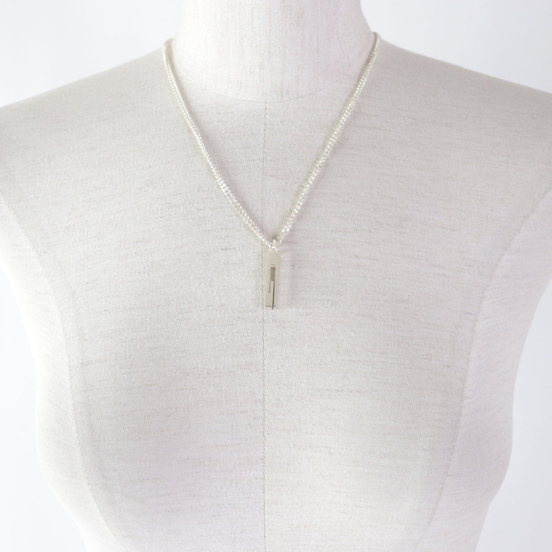 GUCCI Necklace Main�FAG925 Silver G motif cut out Women Used Authentic