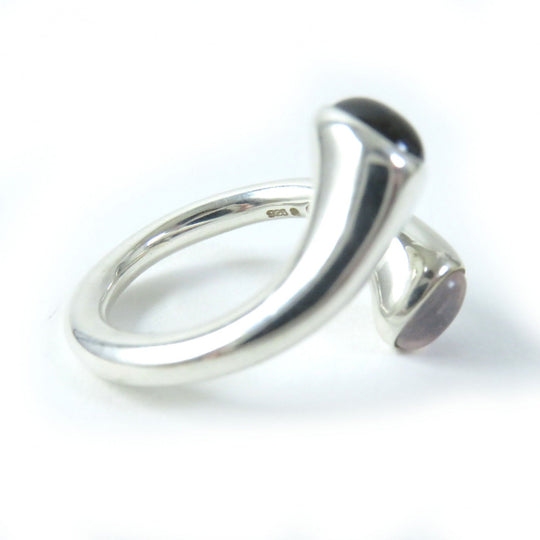 Georg Jensen Ring 263 Main: SV925, Part: Garnet, Part: Rose Quartz Silver Carnival Ring Women(Unisex) Used Authentic