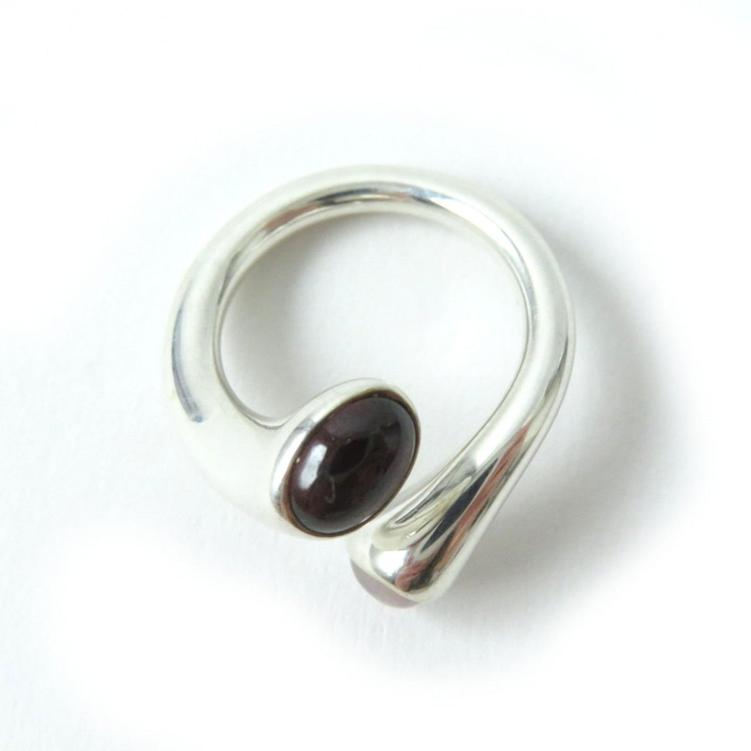 Georg Jensen Ring 263 Main: SV925, Part: Garnet, Part: Rose Quartz Silver Carnival Ring Women(Unisex) Used Authentic
