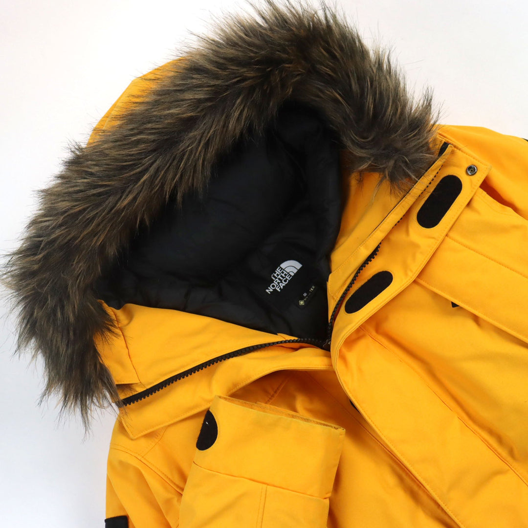 THE NORTH FACE Down jacket ND92032 Outer: 100% nylon, Lining: 100% polyester, Filling: 72% down, Filling: 20% rayon, Filling: 8% feather, Hood fur part/pile: 80% acrylic, 20% acrylic Orange Antarctica Parka mens S Used Authentic
