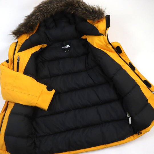 THE NORTH FACE Down jacket ND92032 Outer: 100% nylon, Lining: 100% polyester, Filling: 72% down, Filling: 20% rayon, Filling: 8% feather, Hood fur part/pile: 80% acrylic, 20% acrylic Orange Antarctica Parka mens S Used Authentic