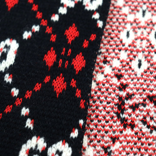 GUCCI Scarf Main: 64% cotton, Main: 36% wool Black type mens Used Authentic