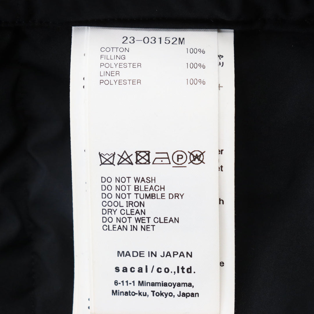 Sacai Jacket 23-03152 M Outer: 100% cotton, Filling: 100% polyester, Lining: 100% polyester Navy type Bandana Quilted Jacket mens 2 Used Authentic