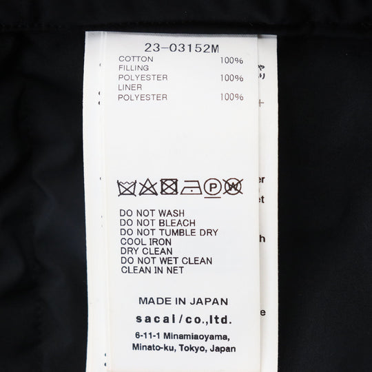 Sacai Jacket 23-03152 M Outer: 100% cotton, Filling: 100% polyester, Lining: 100% polyester Navy type Bandana Quilted Jacket mens 2 Used Authentic