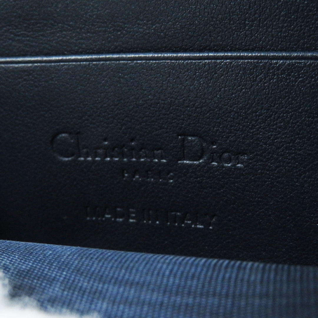Christian Dior Shoulder Bag Main: Leather Navy red I Love Paris Women Used Authentic