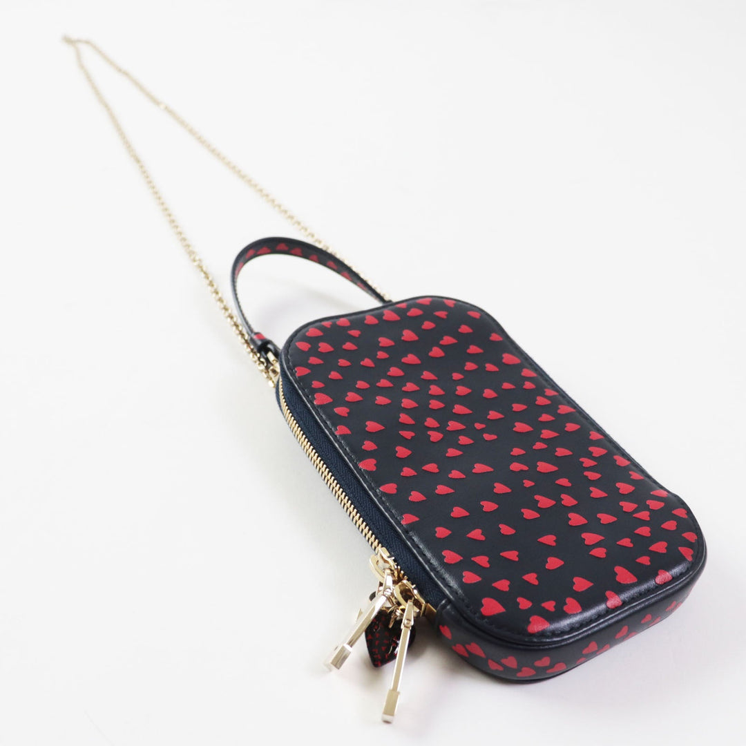 Christian Dior Shoulder Bag Main: Leather Navy red I Love Paris Women Used Authentic
