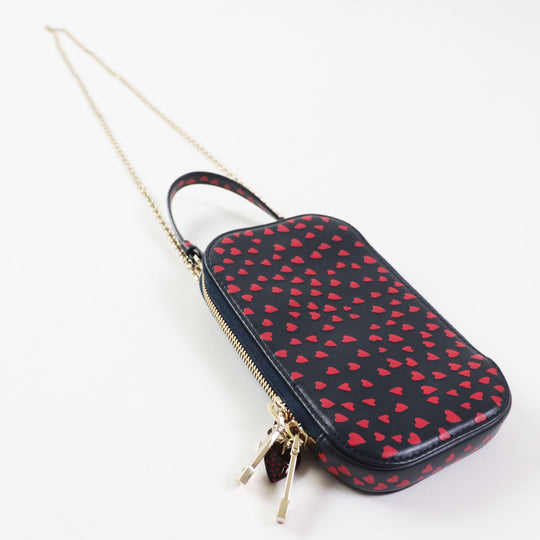 Christian Dior Shoulder Bag Main: Leather Navy red I Love Paris Women Used Authentic