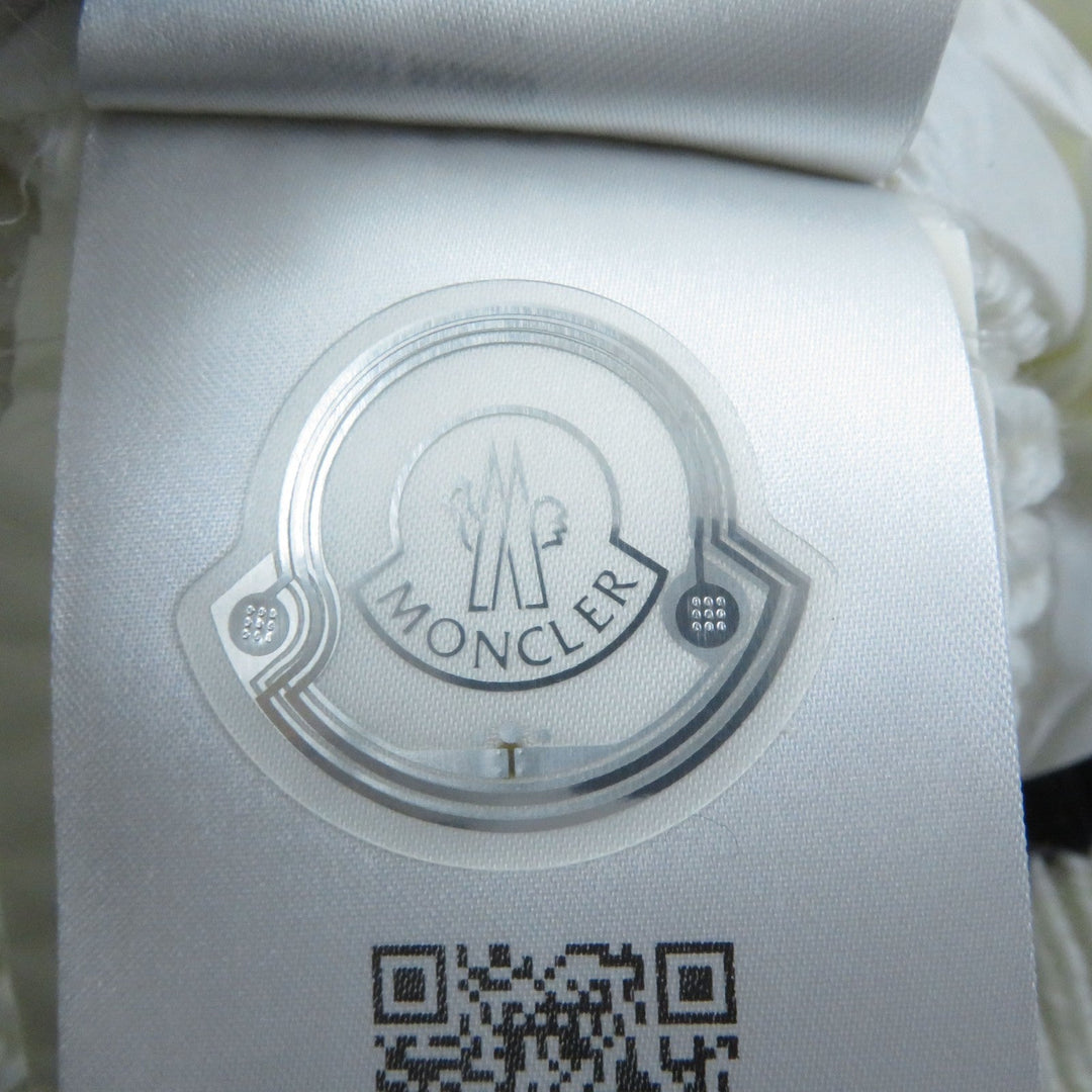 MONCLER Down vest Filling: 90% down, Filling: 10% feather, Main: 90% wool, Main: 10% nylon, Front body front side: 100% nylon, Front body back side: 100% nylon White black GILET TRICOT Women S Used Authentic