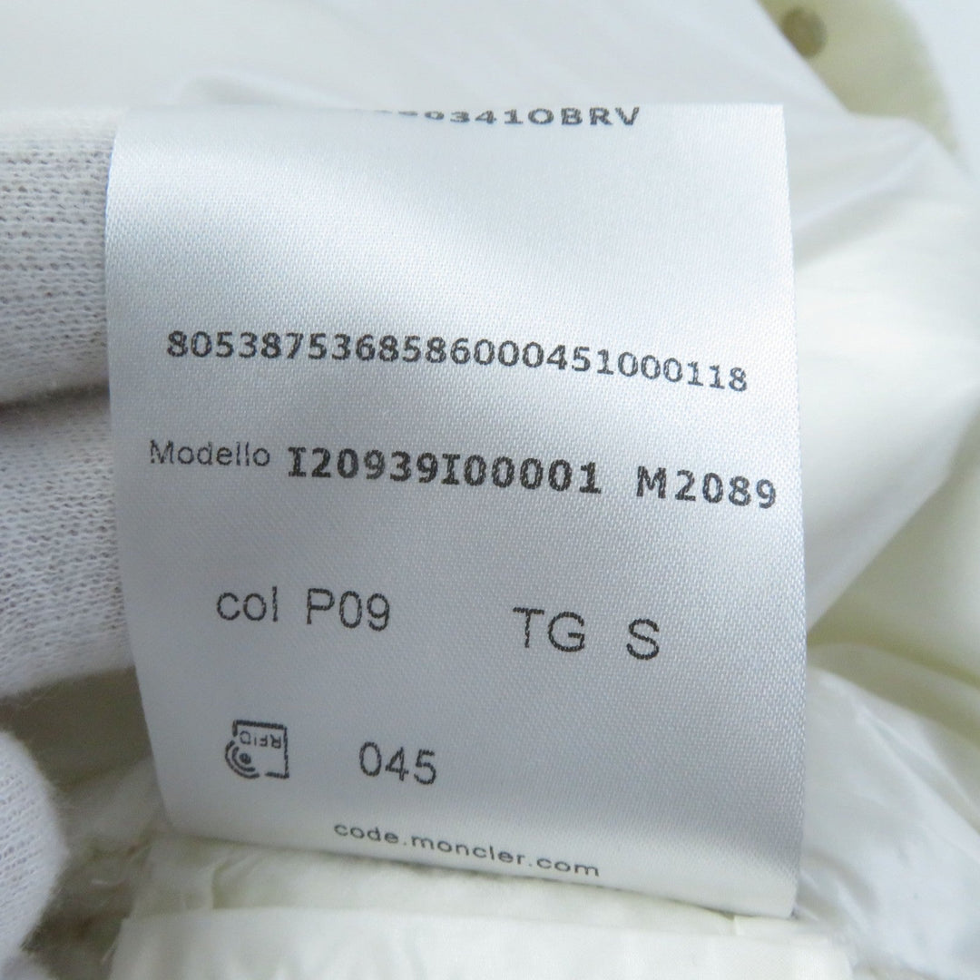 MONCLER Down vest Filling: 90% down, Filling: 10% feather, Main: 90% wool, Main: 10% nylon, Front body front side: 100% nylon, Front body back side: 100% nylon White black GILET TRICOT Women S Used Authentic