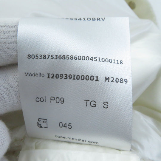MONCLER Down vest Filling: 90% down, Filling: 10% feather, Main: 90% wool, Main: 10% nylon, Front body front side: 100% nylon, Front body back side: 100% nylon White black GILET TRICOT Women S Used Authentic