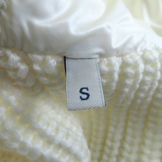 MONCLER Down vest Filling: 90% down, Filling: 10% feather, Main: 90% wool, Main: 10% nylon, Front body front side: 100% nylon, Front body back side: 100% nylon White black GILET TRICOT Women S Used Authentic