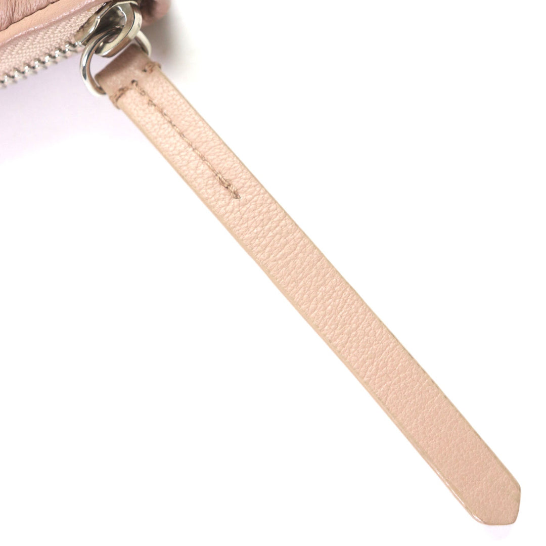 JIMMY CHOO Long Wallet Purse Main: Leather pink LEA Star Quilted Zip Around Women Used Authentic