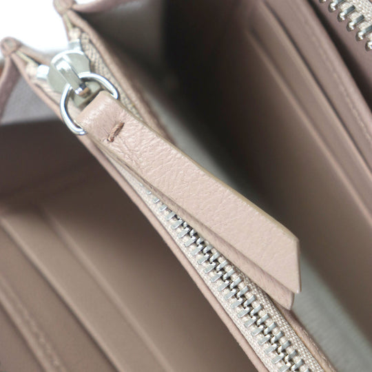 JIMMY CHOO Long Wallet Purse Main: Leather pink LEA Star Quilted Zip Around Women Used Authentic