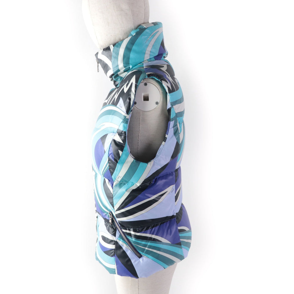 Emilio Pucci Down vest 07YC05 Outer: 100% nylon, Lining: 100% nylon, Filling: 90% down, Filling: 10% feather multicolor Women 40 Used Authentic