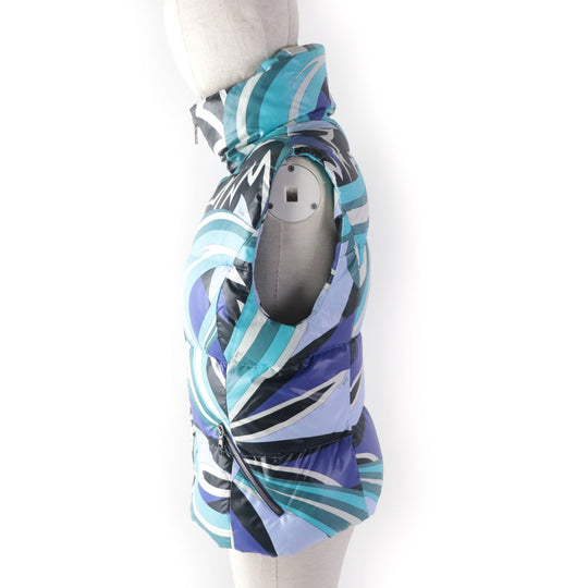 Emilio Pucci Down vest 07YC05 Outer: 100% nylon, Lining: 100% nylon, Filling: 90% down, Filling: 10% feather multicolor Women 40 Used Authentic