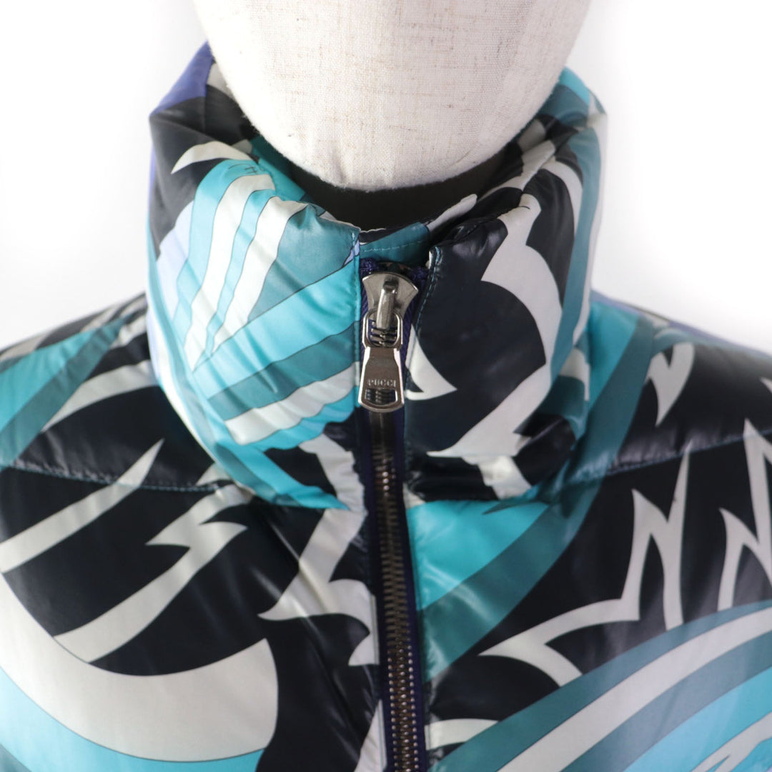 Emilio Pucci Down vest 07YC05 Outer: 100% nylon, Lining: 100% nylon, Filling: 90% down, Filling: 10% feather multicolor Women 40 Used Authentic