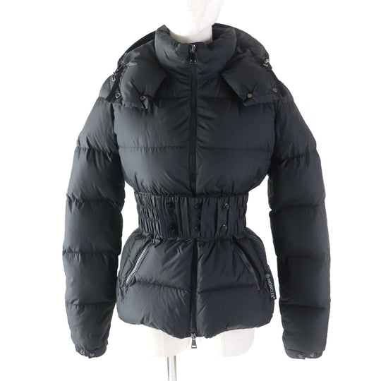 MONCLER Down jacket Outer: 100% nylon, Lining: 100% nylon, Filling: 90% down, Filling: 10% feather black DON Women zero size Used Authentic