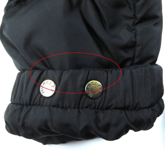 MONCLER Down jacket Outer: 100% nylon, Lining: 100% nylon, Filling: 90% down, Filling: 10% feather black DON Women zero size Used Authentic