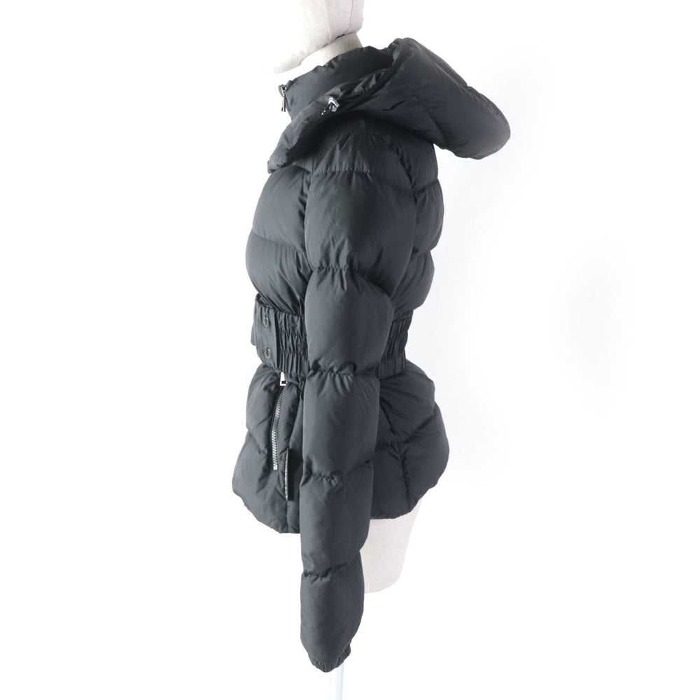 MONCLER Down jacket Outer: 100% nylon, Lining: 100% nylon, Filling: 90% down, Filling: 10% feather black DON Women zero size Used Authentic