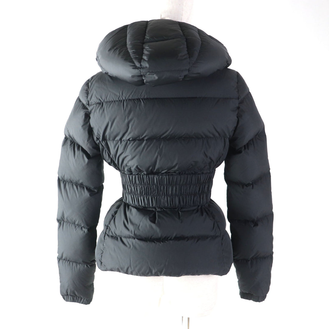 MONCLER Down jacket Outer: 100% nylon, Lining: 100% nylon, Filling: 90% down, Filling: 10% feather black DON Women zero size Used Authentic