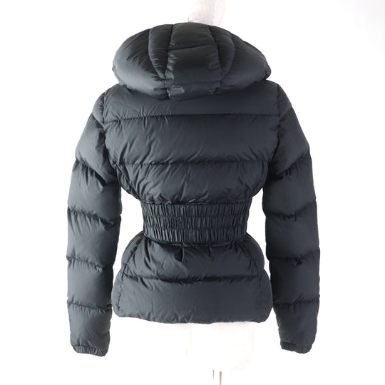 MONCLER Down jacket Outer: 100% nylon, Lining: 100% nylon, Filling: 90% down, Filling: 10% feather black DON Women zero size Used Authentic