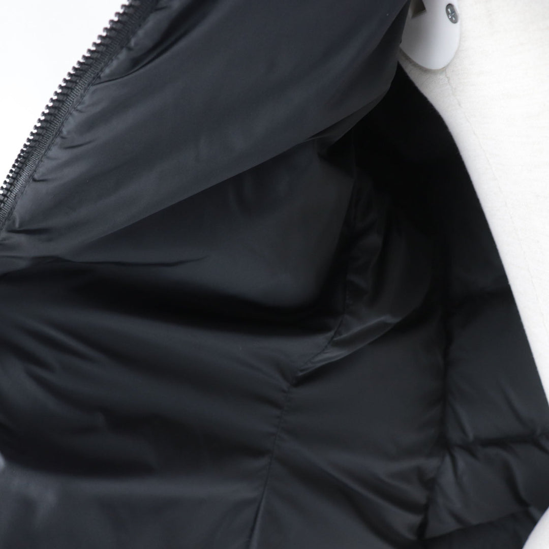 MONCLER Down jacket Outer: 100% nylon, Lining: 100% nylon, Filling: 90% down, Filling: 10% feather black DON Women zero size Used Authentic
