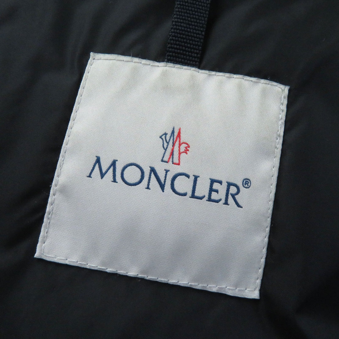 MONCLER Down jacket Outer: 100% nylon, Lining: 100% nylon, Filling: 90% down, Filling: 10% feather black DON Women zero size Used Authentic