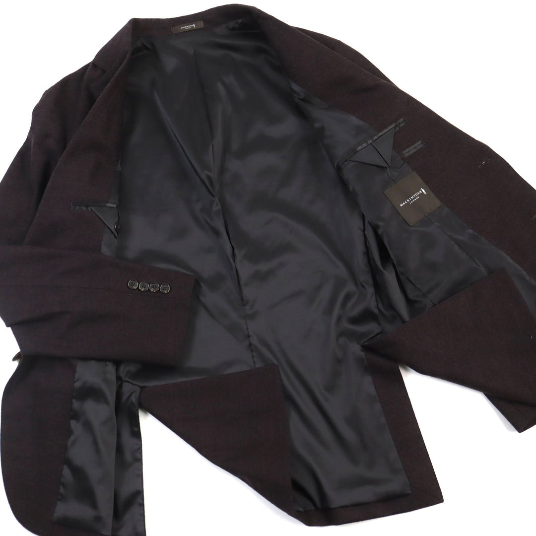 Mackintosh tailored jacket G1E22-212-19 Outer: 90% wool, Outer: 10% nylon, Lining: polyester Bordeaux mens LL40 Used Authentic