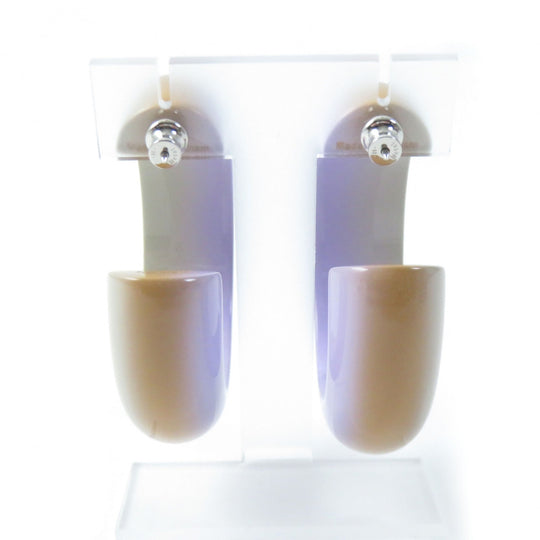 HERMES Pierce Lakkawood Lila Stand Earrings Fusion PM Women Used Authentic