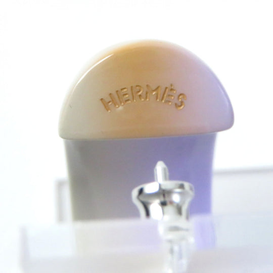 HERMES Pierce Lakkawood Lila Stand Earrings Fusion PM Women Used Authentic