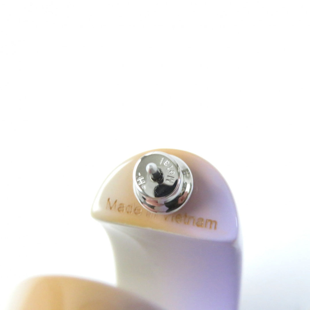 HERMES Pierce Lakkawood Lila Stand Earrings Fusion PM Women Used Authentic