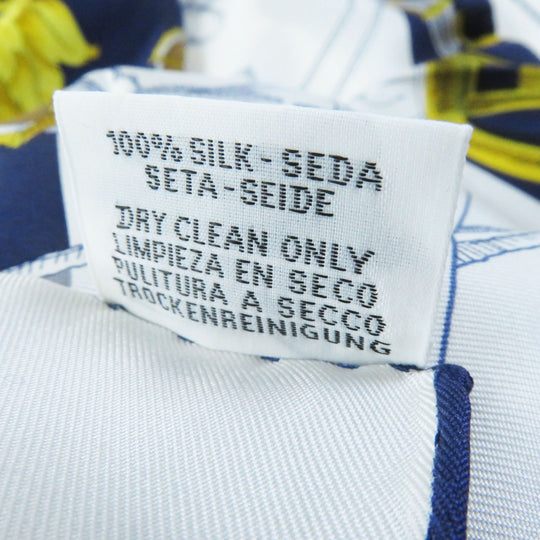 HERMES scarf Main: 100% silk HG/MARINE/BLANCO/OR The Art of Rulership Carre90 Women Used Authentic
