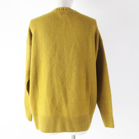 CHANEL cardigan P73835 Outer material: 49% wool, Outer material: 29% silk, Outer material: 20% cashmere, Outer material: 2% polyamide (nylon) Dark mustard type Women 36 Used Authentic